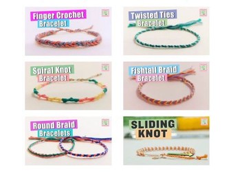 5 easy friendship bracelets (Video Tutorials)