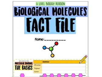 A Level Biology - Biological Molecules Revision Booklet