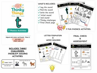 Letter T  Phonics Booklet