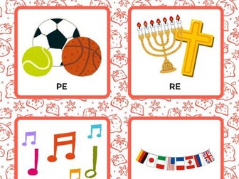 Strawberry Visual Timetable