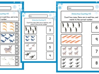 Antarctic animal counting resource for EYFS