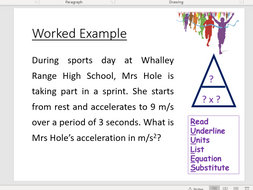Acceleration Calculation- Differentiated Worksheets by anamcsorley