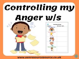 Controlling my Anger worksheet | Teaching Resources