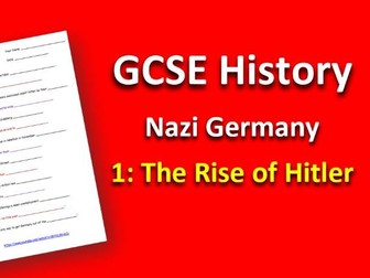 History File Nazi Germany 1: The Rise of Hitler Video Questions