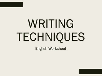 Writing techniques