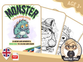 Monster Colouring Book - 20 Monsters!
