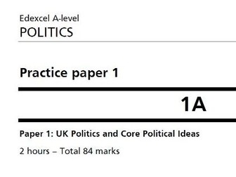 A-level Politics Practice Paper 1 Edexcel