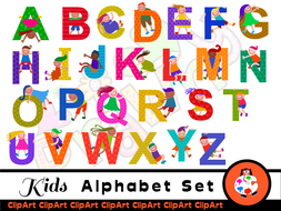 Cute Diverse Kids Alphabet Clip Art | Teaching Resources