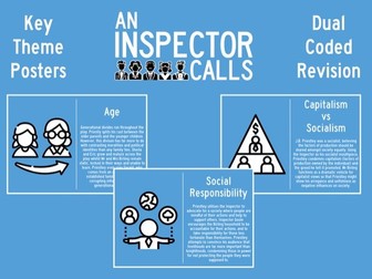 An Inspector Calls - Key Theme Posters (Dual Coded)