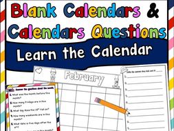 Blank Calendars and Calendar Questions