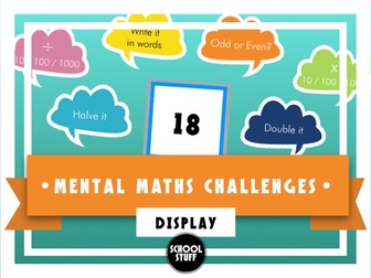 Mental Maths Challenges - School Stuff