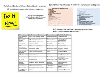 L10 Stakeholders - Edexcel IA2 Geo Ecosystems
