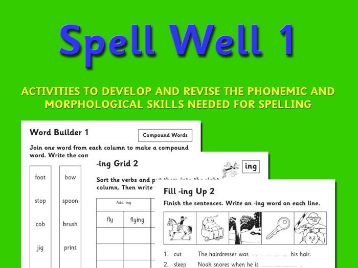 SPELL WELL 1 | Teaching Resources