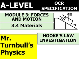 Hooke's Law Investigation (OCR A-Level Physics)