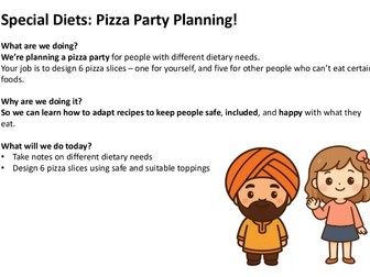 Pizza Party – Adapting a Recipe for Special Dietary Needs (KS3 Food or PSHE)