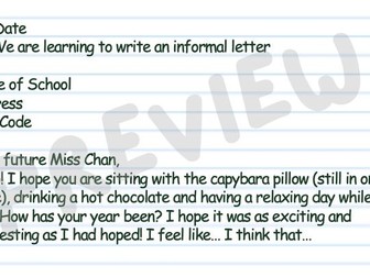 Letter to Future Self Writing (Getting to know me)