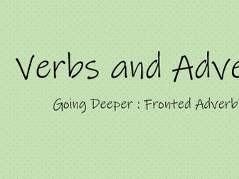 Verbs and Adverbs