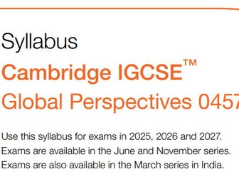 Cambridge IGCSE Global Perspectives 0457