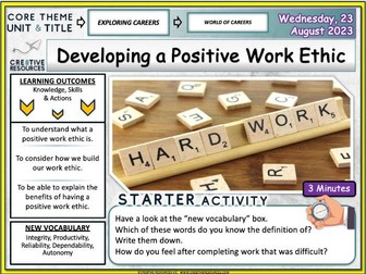 Positive Work Ethic + Careers