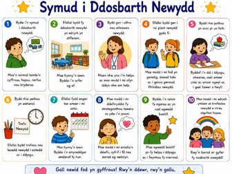 Pecyn Storïau Cymdeithasol CA1 CA2 Pontio, Ymddygiad, Trefnau Ysgol a Rheoleiddio Emosiynol