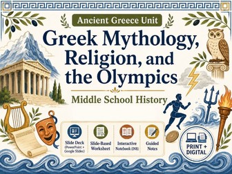 Greek Mythology, Religion, and the Olympics | Ancient Greece Lesson Bundle