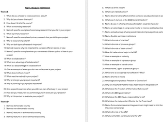 GCSE Citizenship - Paper 2 BIG revision quiz