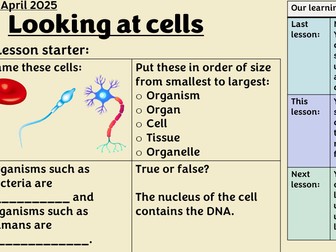 KS4 Cells - L01 - Looking at Cells