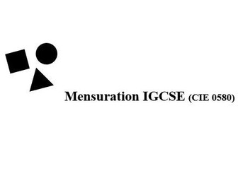 IGCSE Mensuration (volume & area) formula