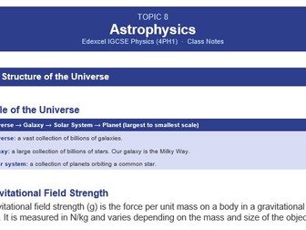 Astrophysics_Edexcel_IGCSE