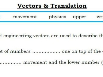 Literacy - Translation and vectors