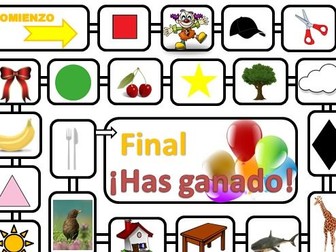 Spanish vocabulary dice game
