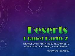 Planet Earth 2 : Deserts : Activity pack