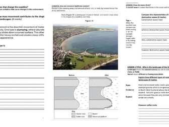 Coastal Landscapes - Exam Question Booklet (AQA Geography)