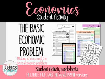 Economics Student Activity | Intro To Economics | The Basic Economic Problem |
