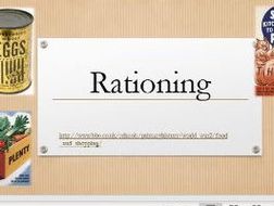 Lesson on teaching rationing related to WW2/Battle of Britain