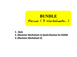 Forces - Bundle 2; (Revision Worksheets...)