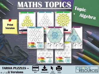 Algebra Tarsia Maths Puzzles