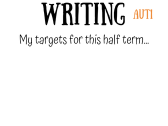 Writing and Maths target template