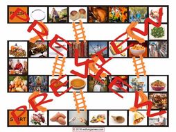 Thanksgiving Chutes and Ladders Board Game