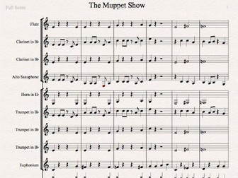 The Muppet Show - Multi-part arrangement in Sibelius