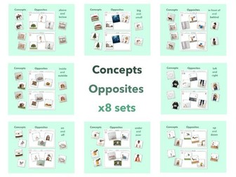 Exploring concepts Opposites (x8 Sets)