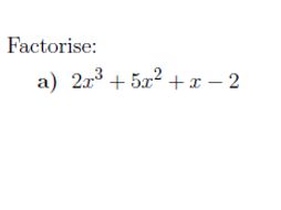Algebraic fractions, factor and remainder theorem worksheets (with