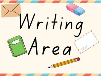 Writing area display poster