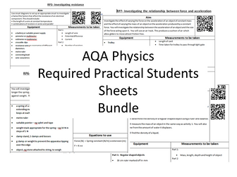 GCSE AQA 9-1 Required Practical All Practicals