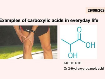 Carboxylic acids lesson powerpoint