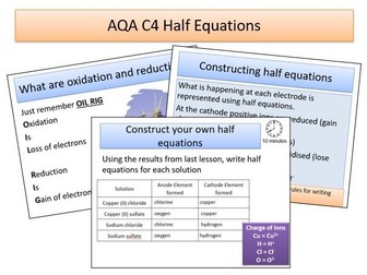 AQA C4  Half Equations (Triple and Trilogy)