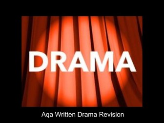 AQA GCSE Drama written exam revision booklet