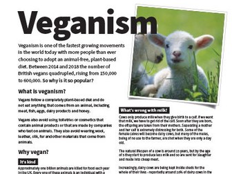 Veganism factsheet