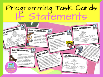 Programming If Statements Task Cards