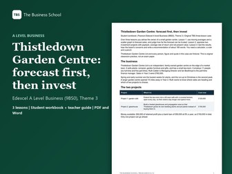 Edexcel A Level Business Theme 3: forecasting and investment appraisal
